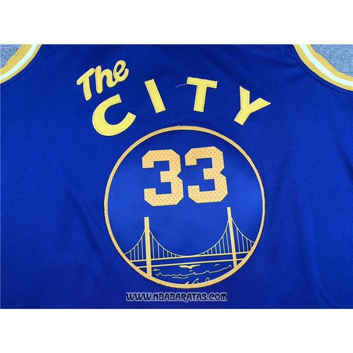 Camiseta Golden State Warriors James Wiseman #33 Hardwood Classics 2020 Azul